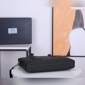 PRADA Saffiano кожаный мужской портфель нового дизайна, ультратон