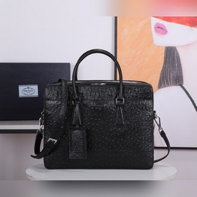 PRADA Модель： 0369 Мужской портфель с узором «страусиная кожа» И