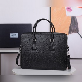 PRADA Модель： 0369 Мужской портфель с узором «страусиная кожа» И