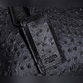 PRADA Модель： 0369 Мужской портфель с узором «страусиная кожа» И