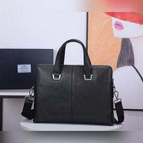 PRADA Модель： 81189-1 Мужской портфель с двумя молниями Кожа с кр