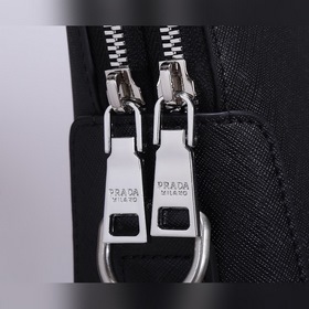 PRADA Модель： 81189-3 Мужской портфель с двумя молниями Кожа с кр