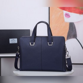 PRADA Модель： 81189-3 Мужской портфель с двумя молниями Кожа с кр