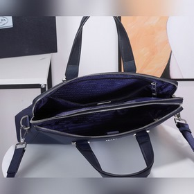 PRADA Модель： 81189-3 Мужской портфель с двумя молниями Кожа с кр