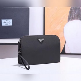 Мужская сумка PRADA, модель 2VF056, треугольный логотип, черный и