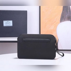 Мужская сумка PRADA, модель 2VF056, треугольный логотип, черный и