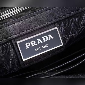 Мужская сумка PRADA, модель 2VF056, треугольный логотип, черный и