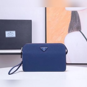 Мужская сумка PRADA, модель 2VF056, треугольный логотип, черный и
