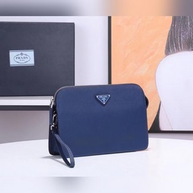 Мужская сумка PRADA, модель 2VF056, треугольный логотип, черный и