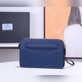 Мужская сумка PRADA, модель 2VF056, треугольный логотип, черный и