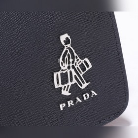 Мужская сумка PRADA, модель 0057 Серебристая фурнитура, внутренн