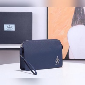 Мужская сумка PRADA, модель 0056 Серебристая фурнитура, внутренн