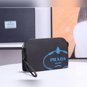 PRADA Saffiano кожаная мужская сумка нового дизайна, модель 2VF05