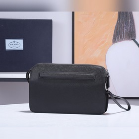 PRADA Saffiano кожаная мужская сумка нового дизайна, модель 2VF05