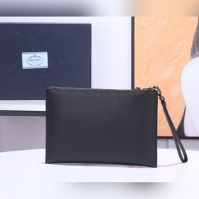 PRADA Saffiano кожа, новая модель мужской сумки-клатча, модель 2N