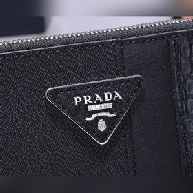 Мужская сумка PRADA, модель 2NG005G Мужская сумка из кожи Saffian
