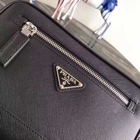 Мужская сумка через плечо PRADA, модель 2VH063 Материал： кожа Af