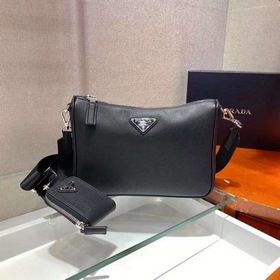 PRADA Кожаная сумка через плечо 3 в 1, модель 2VH113 Кожа/кожа с 