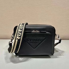 Мужская сумка через плечо PRADA с вышитым ремешком, модель 2VH152