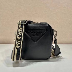 Мужская сумка через плечо PRADA с вышитым ремешком, модель 2VH154
