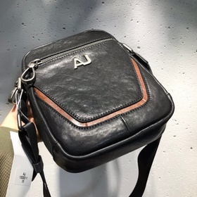 Мужская сумка через плечо Armani из импортной кожи бычка, выделан
