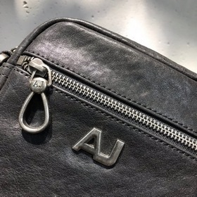 Мужская сумка через плечо Armani из импортной кожи бычка, выделан
