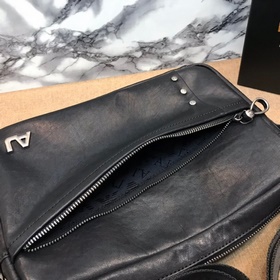 Мужская сумка через плечо Armani из импортной кожи быка с растите