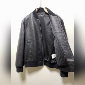 ARMANI &nbsp;logo embossed sheepskin jacket Стильный крой, к