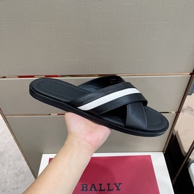 Мужские тапочки Bally из кожи JABIL Сандалии с перекрещивающимися