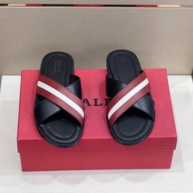 Мужские тапочки Bally из кожи JABIL Сандалии с перекрещивающимися