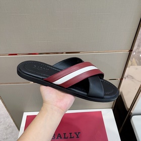 Мужские тапочки Bally из кожи JABIL Сандалии с перекрещивающимися
