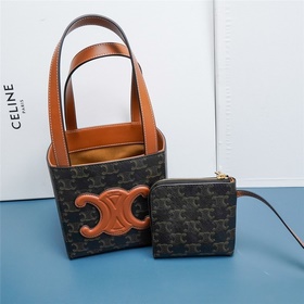 CELINE TRIOMPHE Кубическая сумка из кожи с логотипом Размер 6 x 6