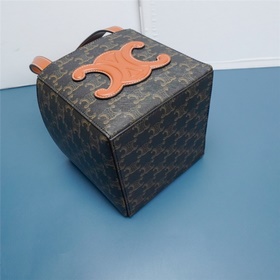 CELINE TRIOMPHE Кубическая сумка из кожи с логотипом Размер 6 x 6