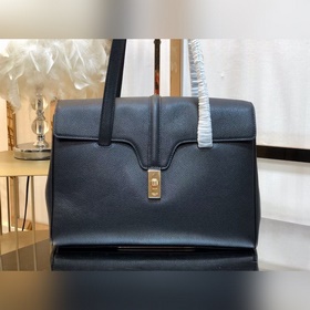 CELINE Soft 16 Мягкая сумка среднего размера из зернистой кожи Ра