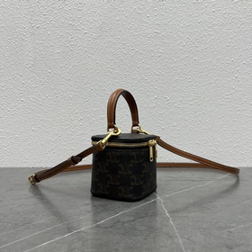 Новая сумка CELINE в форме коробки Маленькая круглая сумка с двой