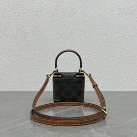 Новая сумка CELINE в форме коробки Маленькая круглая сумка с двой