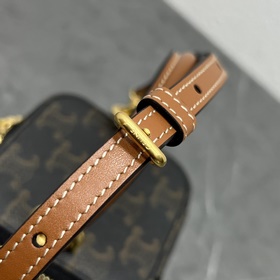 Новая сумка CELINE в форме коробки Маленькая круглая сумка с двой