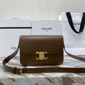 CELINE &amp;nbsp;TRIOMPHE Средняя сумка через плечо из гладкой те