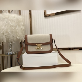 CELINE TRIOMPHE Триумфальная арка Box [бежевый холст с коричнево