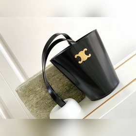 Новая сумка CELINE BUCKET TRIOMPHE из кожи бычка В осенне-зимней