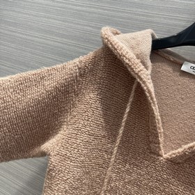 CELINE Свитере с капюшоном из шерсти альпаки Осенний розовый цве