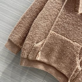 CELINE Свитере с капюшоном из шерсти альпаки Осенний розовый цве