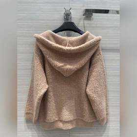 CELINE Свитере с капюшоном из шерсти альпаки Осенний розовый цве