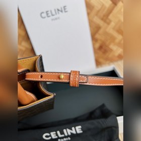 CELINE Triomphe Mini Tote в сочетании с маленьким эльфом выглядит