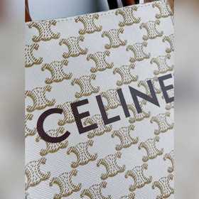 CELINE Triomphe Mini Tote в сочетании с маленьким эльфом выглядит