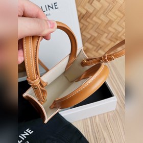 CELINE Triomphe Mini Tote в сочетании с маленьким эльфом выглядит