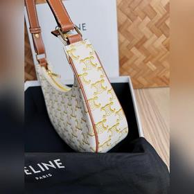 Новая сумка из белого материала CELINE AVA TRIOMPHE Ретро сумка п