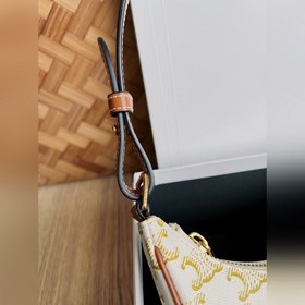 Новая сумка из белого материала CELINE AVA TRIOMPHE Ретро сумка п
