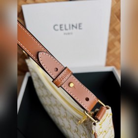 Новая сумка из белого материала CELINE AVA TRIOMPHE Ретро сумка п