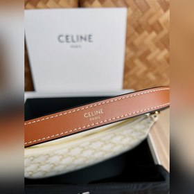 Новая сумка из белого материала CELINE AVA TRIOMPHE Ретро сумка п